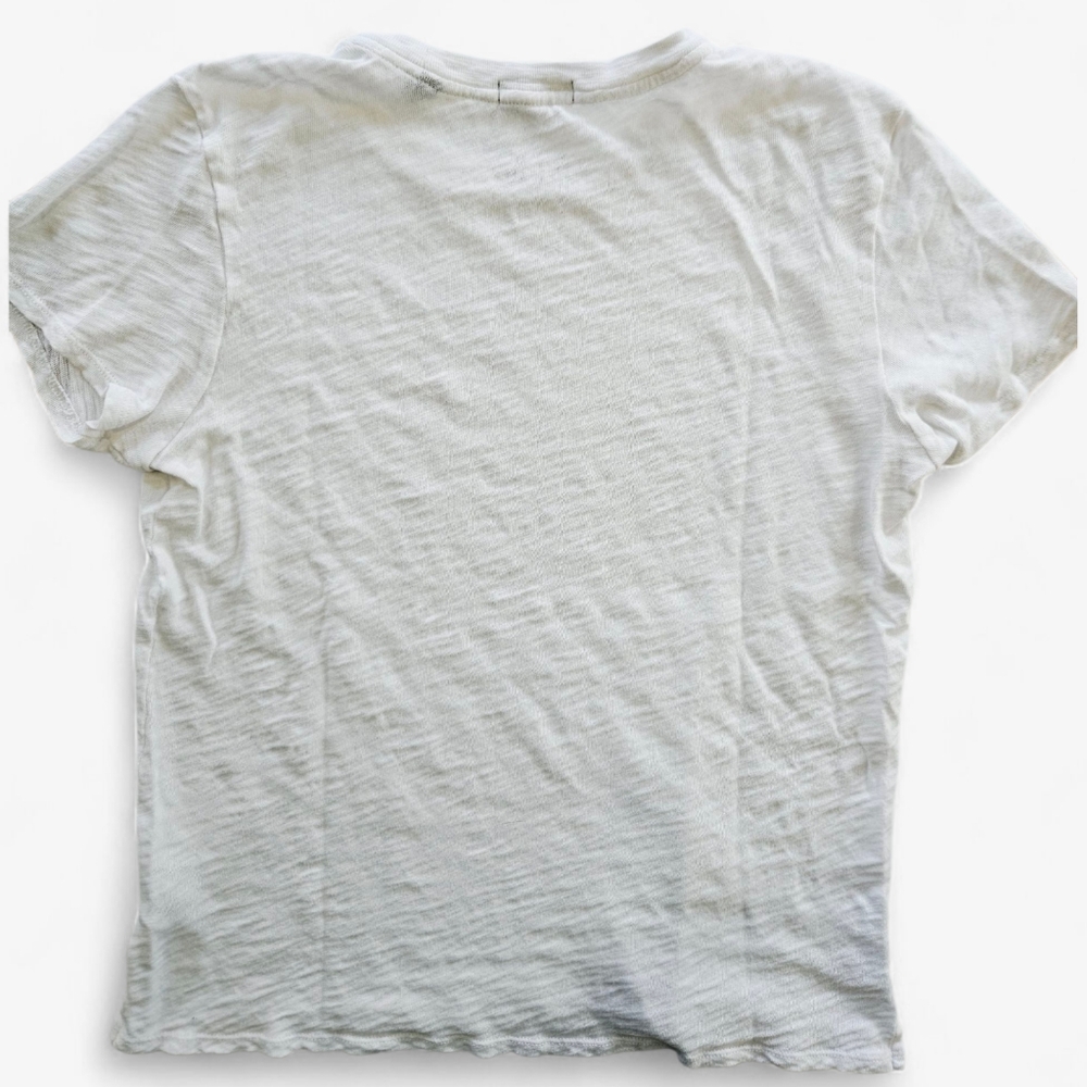 ATM Anthony Thomas Melillo White Heathered Schoolboy Crew Neck Tee T-Shirt M - Picture 7 of 13